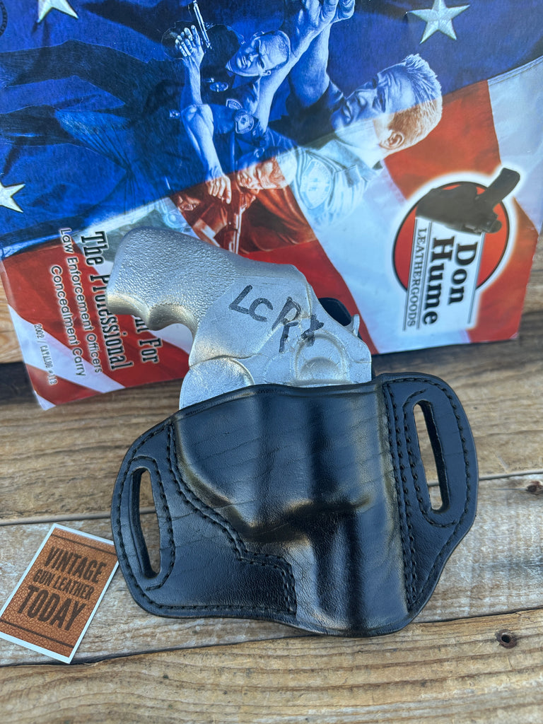 Vintage Don Hume H721 OT LCR Black Leather Open Top Holster For Ruger LCR