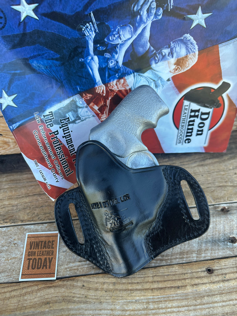 Vintage Don Hume H721 OT LCR Black Leather Open Top Holster For Ruger LCR