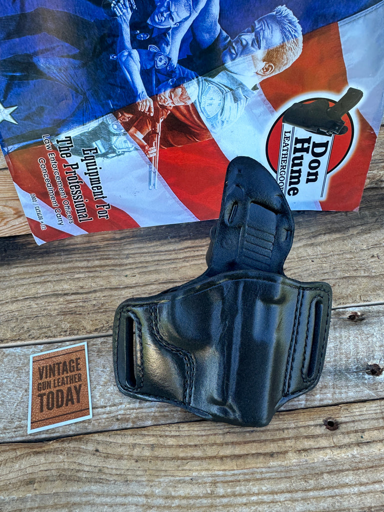 Vintage Don Hume H721 30-238 Black Leather Open Top Holster For Sig P238