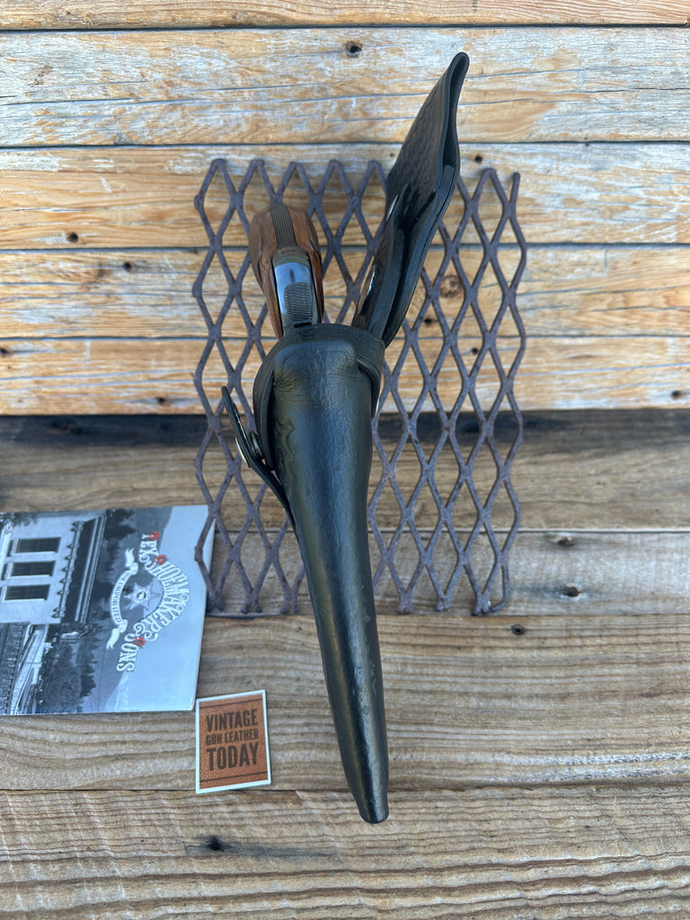 Vintage Tex Shoemaker Basket Leather Duty Swivel Holster For 6" Colt Python S&W