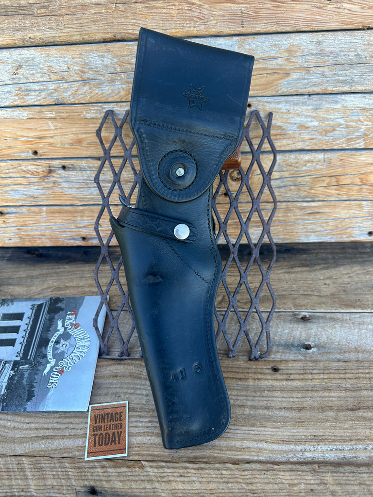 Vintage Tex Shoemaker Basket Leather Duty Swivel Holster For 6" Colt Python S&W