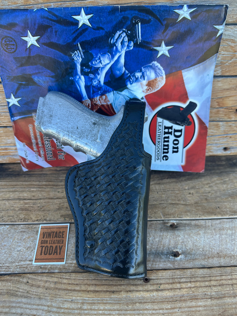 Don Hume H738 41 Black Basket Leather Lined Duty Holster For GLOCK G20 G21 20 21