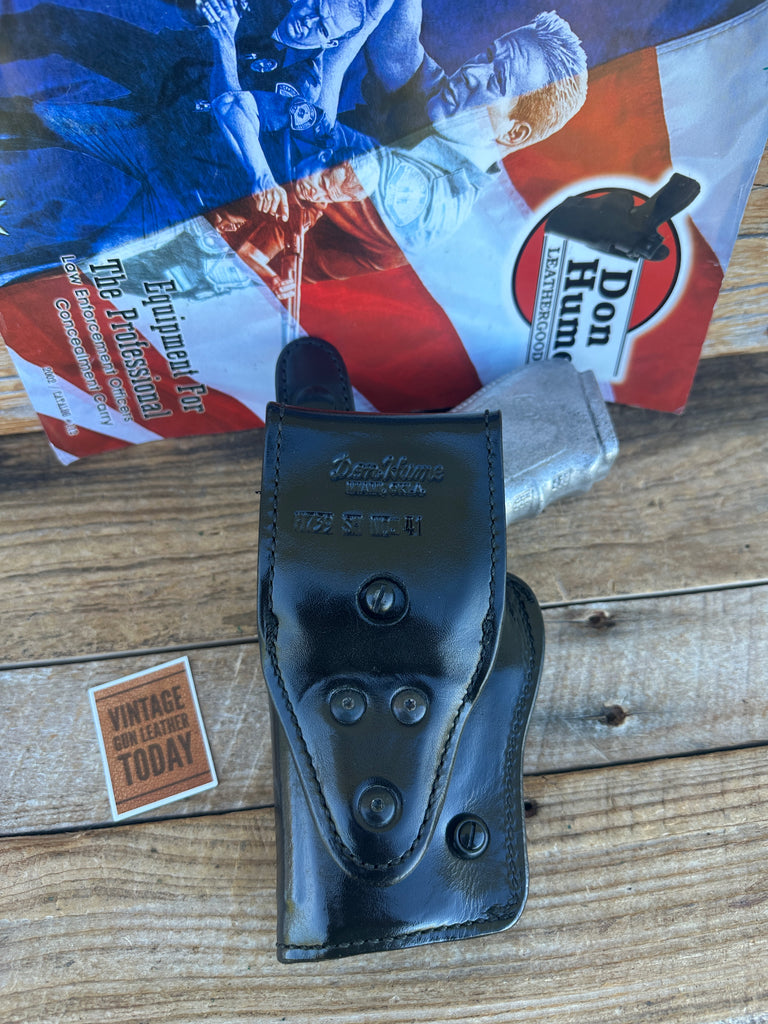 Don Hume H738 41 Black Basket Leather Lined Duty Holster For GLOCK G20 G21 20 21