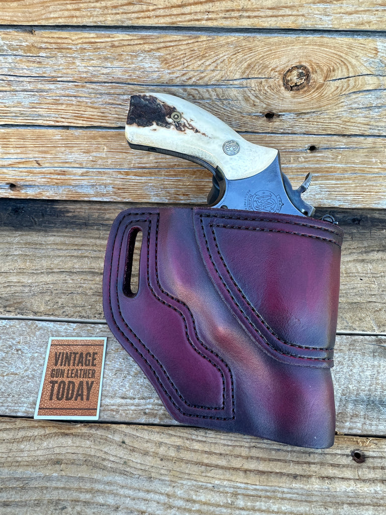 Gary C's Leather Brown Leather OWB Holster For Smith & Wesson Medium K Frame 2.5