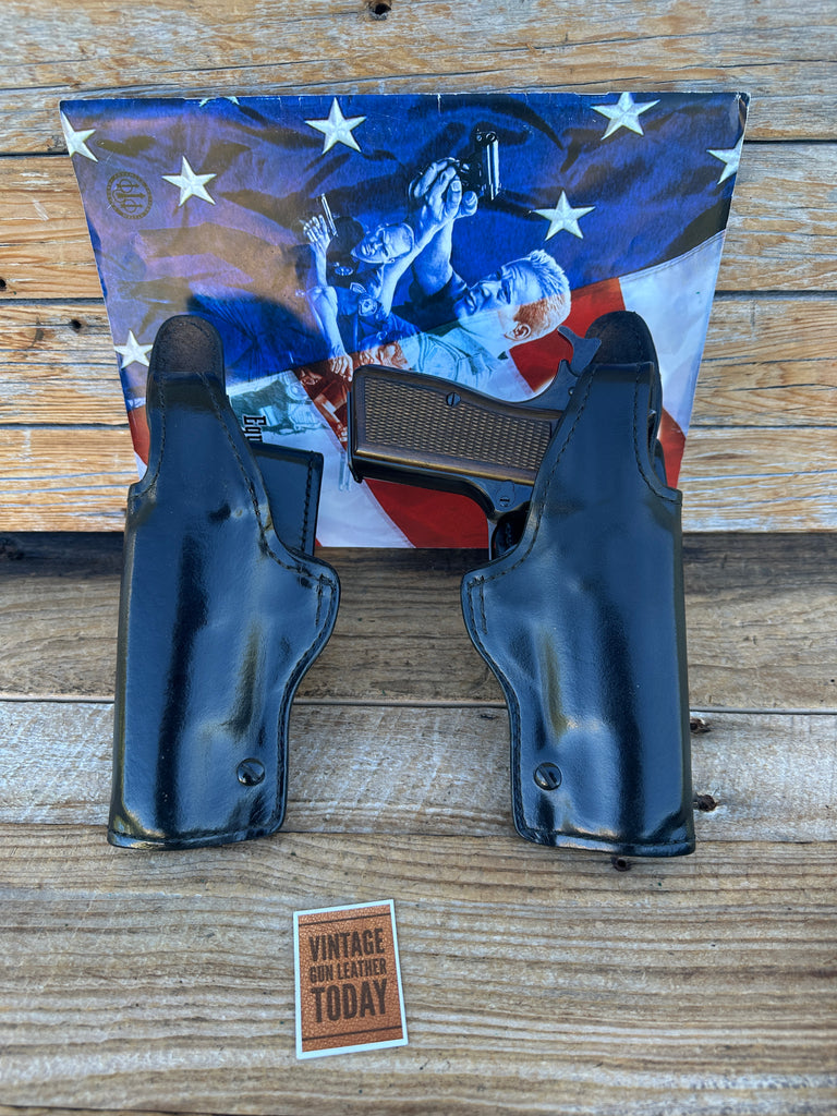 Vintage H738 Don Hume Black Leather Lined Duty Holster For Browning Hi Power