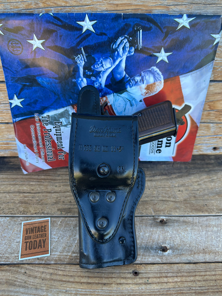 Vintage H738 Don Hume Black Leather Lined Duty Holster For Browning Hi Power