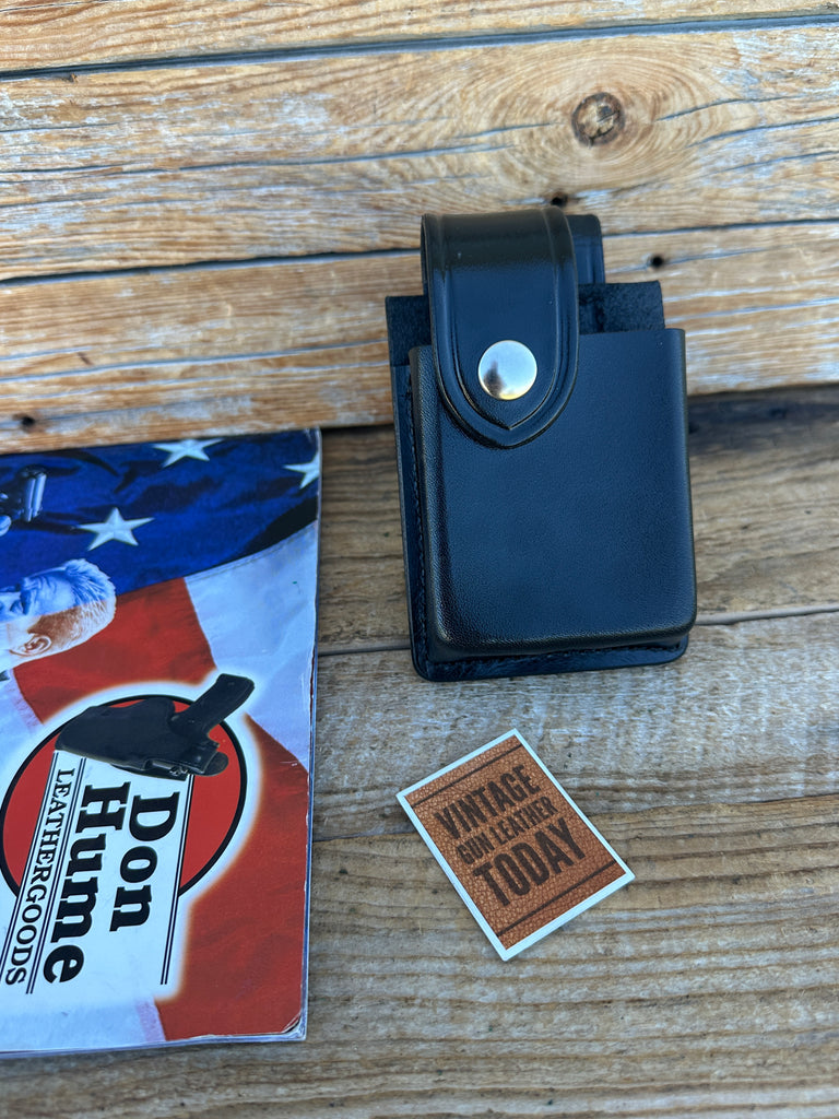 Vintage Don Hume SBD Multi Use Mic Panic K9 Alarm Remote Box Black Leather Case