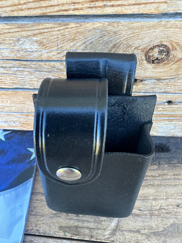 Vintage Don Hume SBD Multi Use Mic Panic K9 Alarm Remote Box Black Leather Case