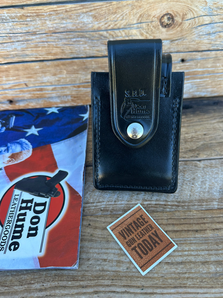 Vintage Don Hume SBD Multi Use Mic Panic K9 Alarm Remote Box Black Leather Case