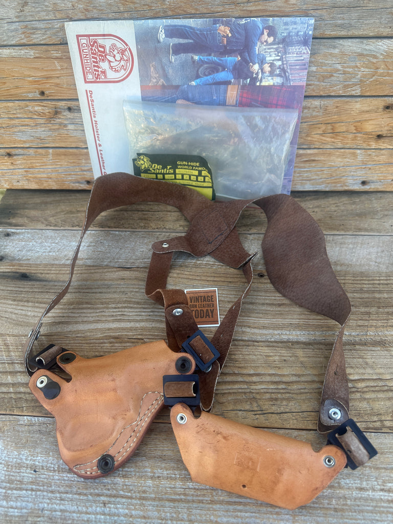 Vintage Desantis Brown Leather Shoulder Rig For S&W 36 37 60 Undercover 2"