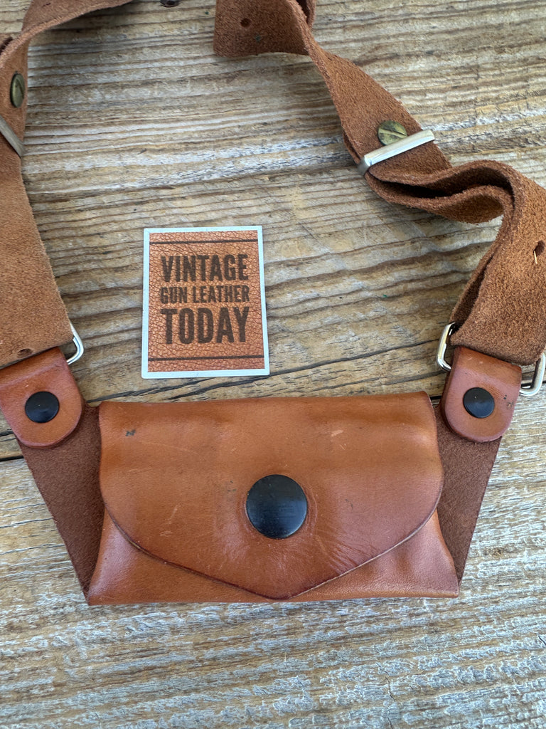 Vintage Desantis Brown Leather Shoulder Rig For S&W J Frame Revolver 3" LEFT