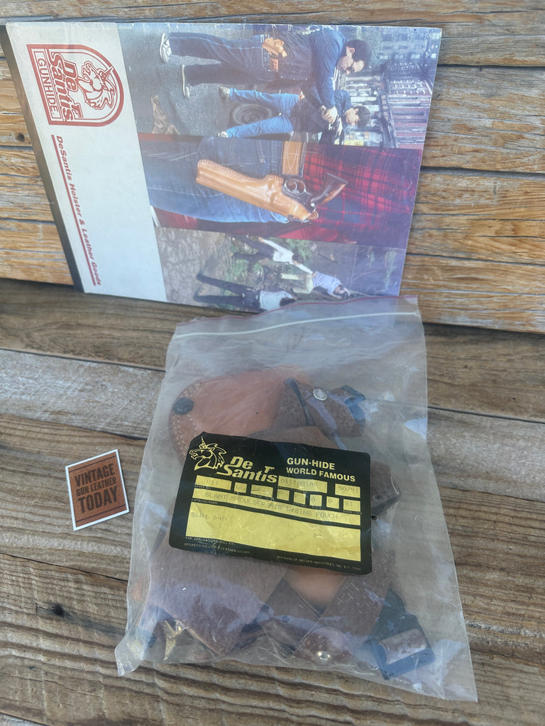 Vintage Desantis Brown Leather Shoulder Rig For S&W J Frame 36 Chief 2"