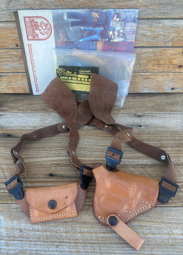 Vintage Desantis Brown Leather Shoulder Rig For S&W J Frame 36 Chief 2"