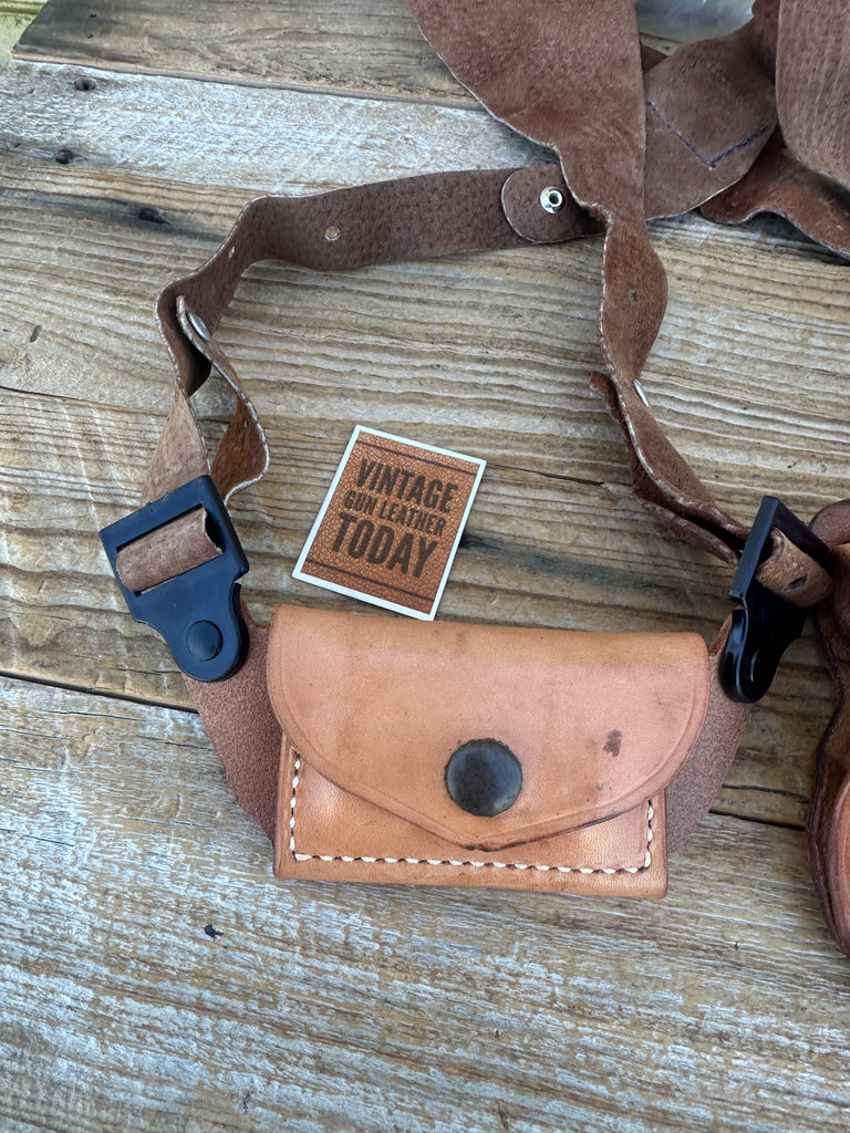 Vintage Desantis Brown Leather Shoulder Rig For S&W J Frame 36 Chief 2"