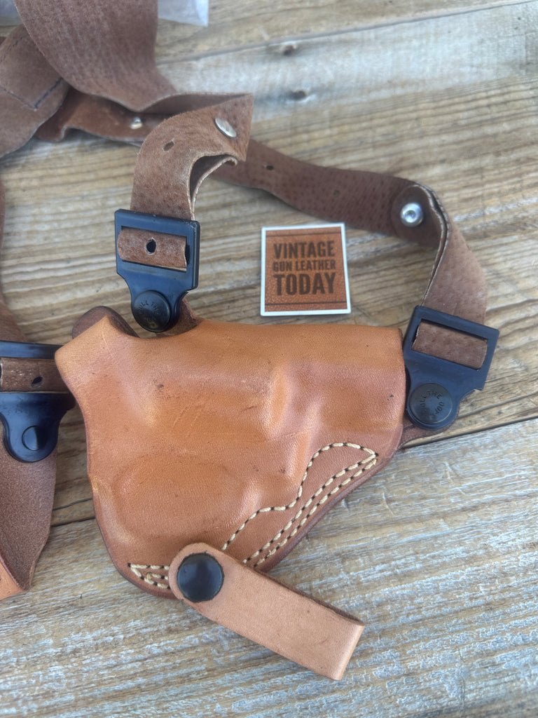 Vintage Desantis Brown Leather Shoulder Rig For S&W J Frame 36 Chief 2"
