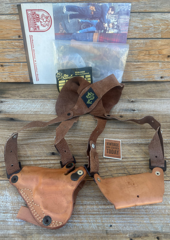 Vintage Desantis Brown Leather Shoulder Rig For S&W J Frame 36 Chief 2"