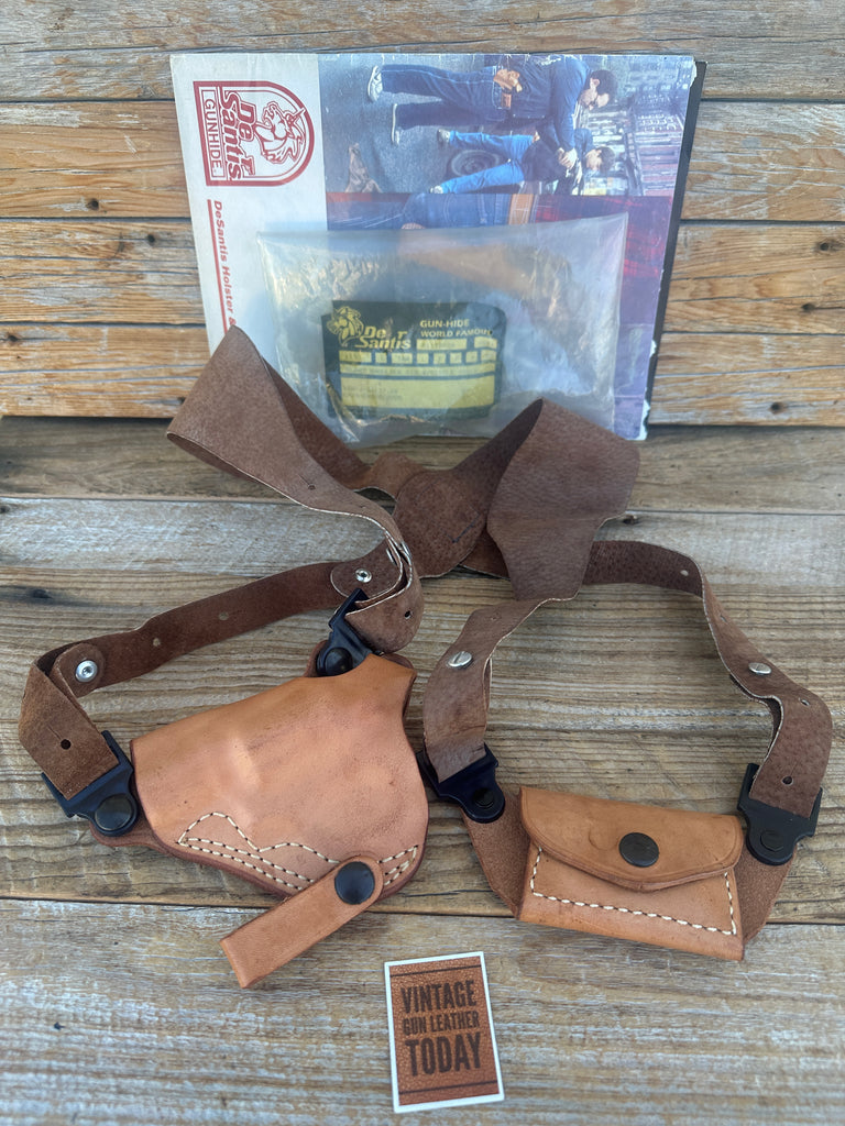 Vintage Desantis Brown Leather Shoulder Rig For S&W 36 37 60 Undercover 2"