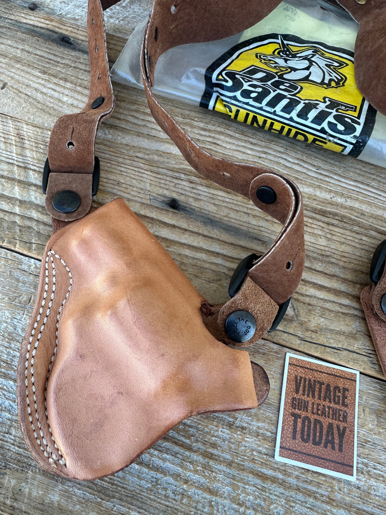 Vintage Desantis Brown Leather Shoulder Rig For S&W 640-1 .357 2"