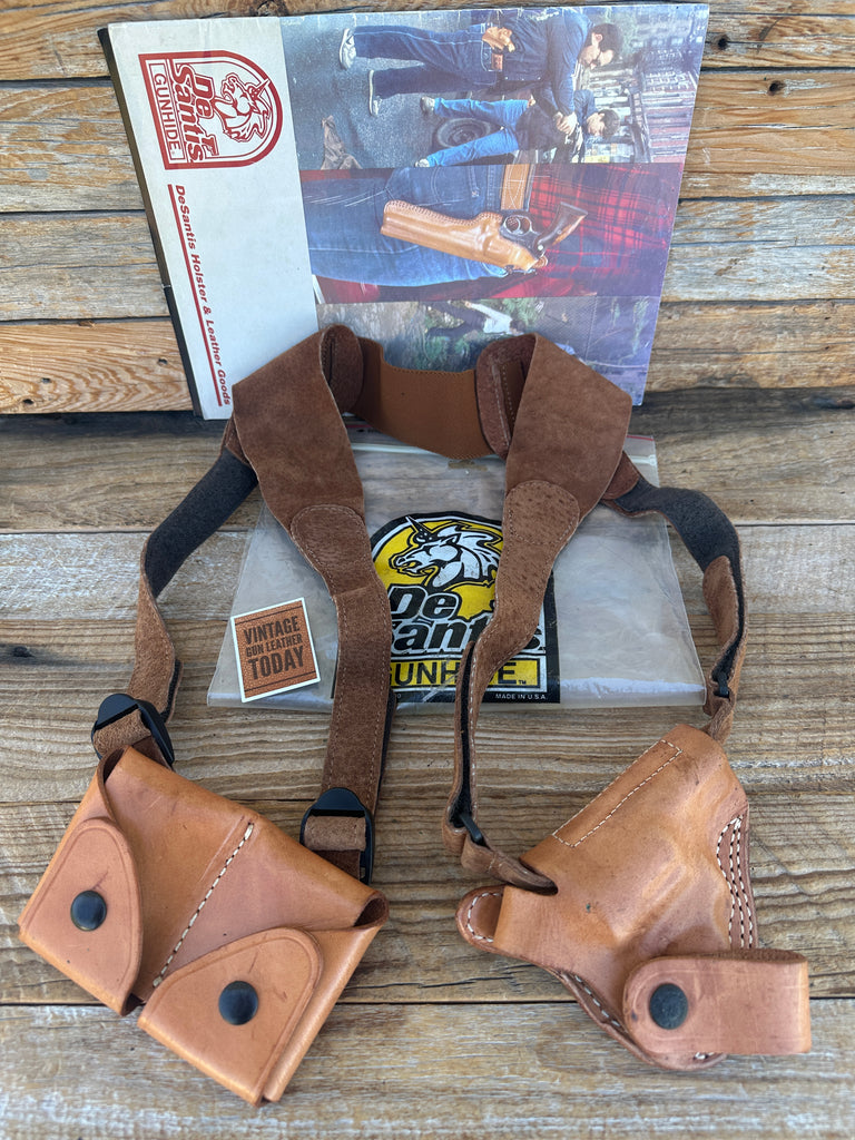 Vintage Desantis Brown Leather Shoulder Rig For S&W Spurless J Frame / Model 640