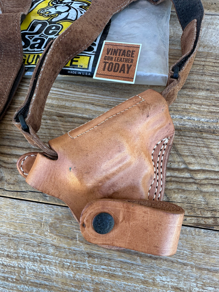 Vintage Desantis Brown Leather Shoulder Rig For S&W Spurless J Frame / Model 640