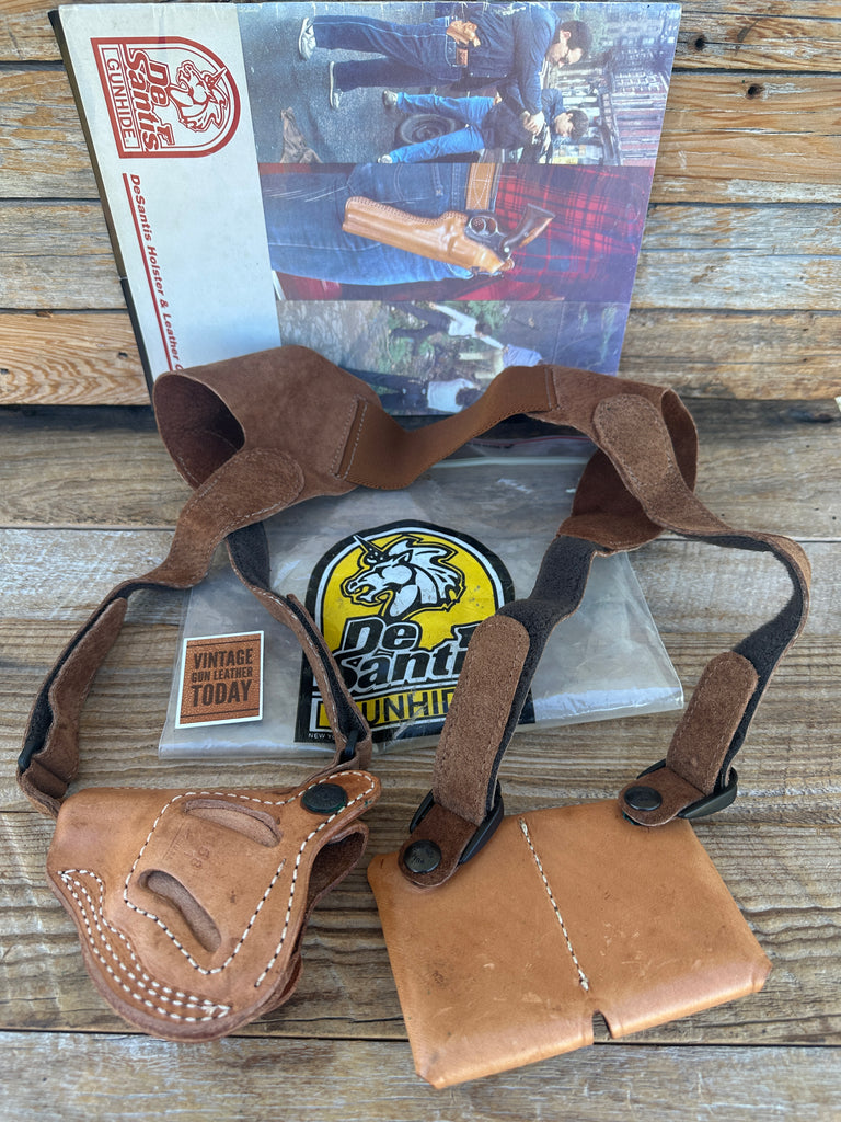 Vintage Desantis Brown Leather Shoulder Rig For S&W Spurless J Frame / Model 640