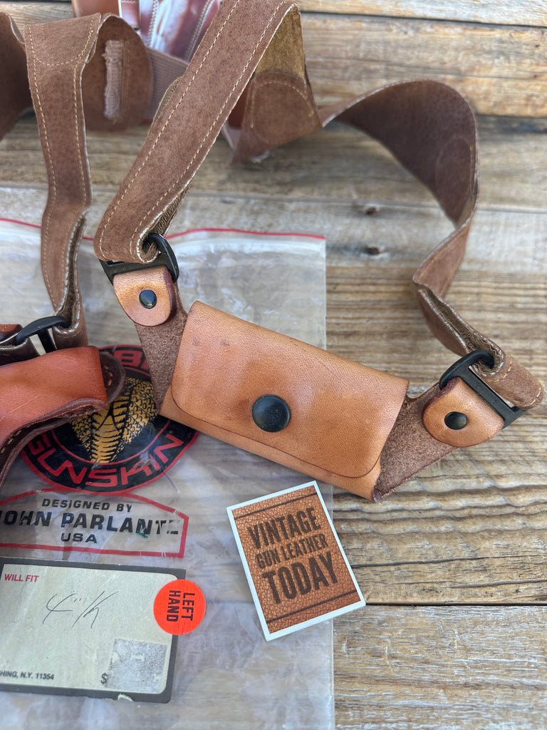Vintage Cobra Brown Leather Shoulder Holster Rig For 4" S&W K Frame Revolver LFT