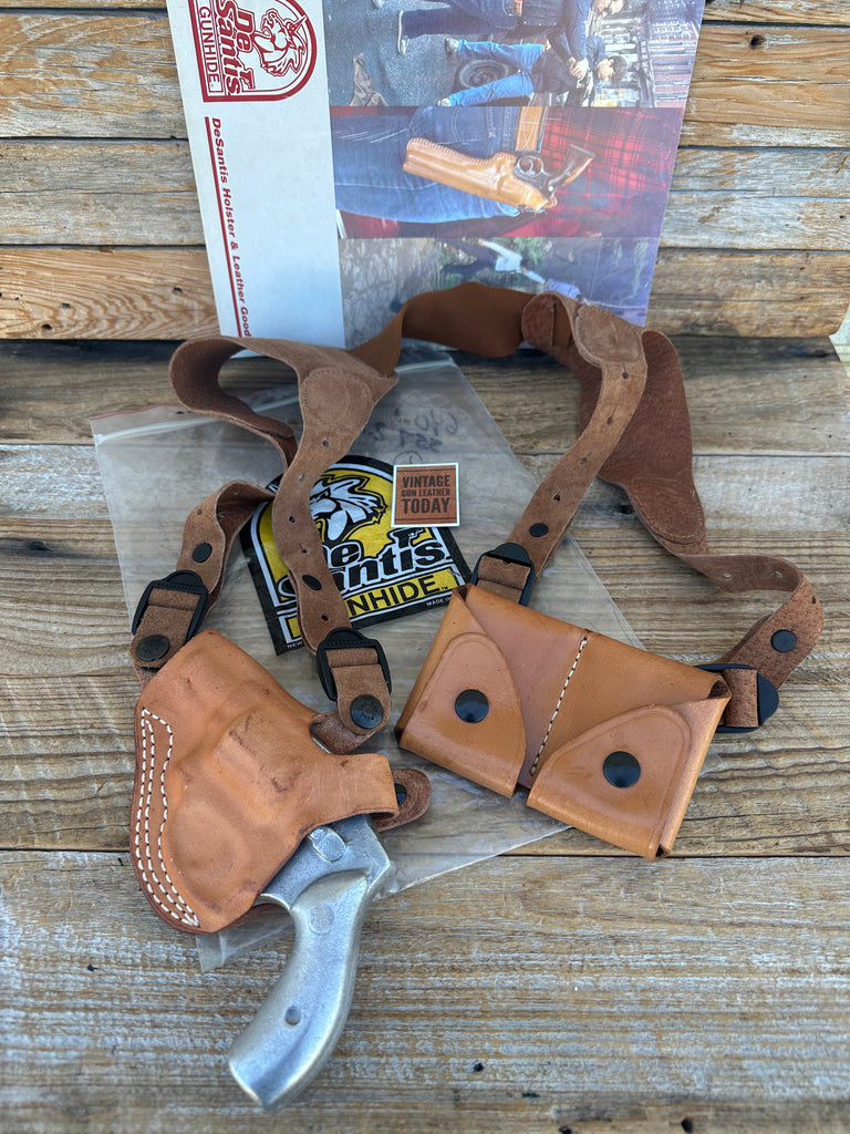 Desantis Brown Leather Shoulder Holster For S&W Spurless J Frame / Model 640 LFT