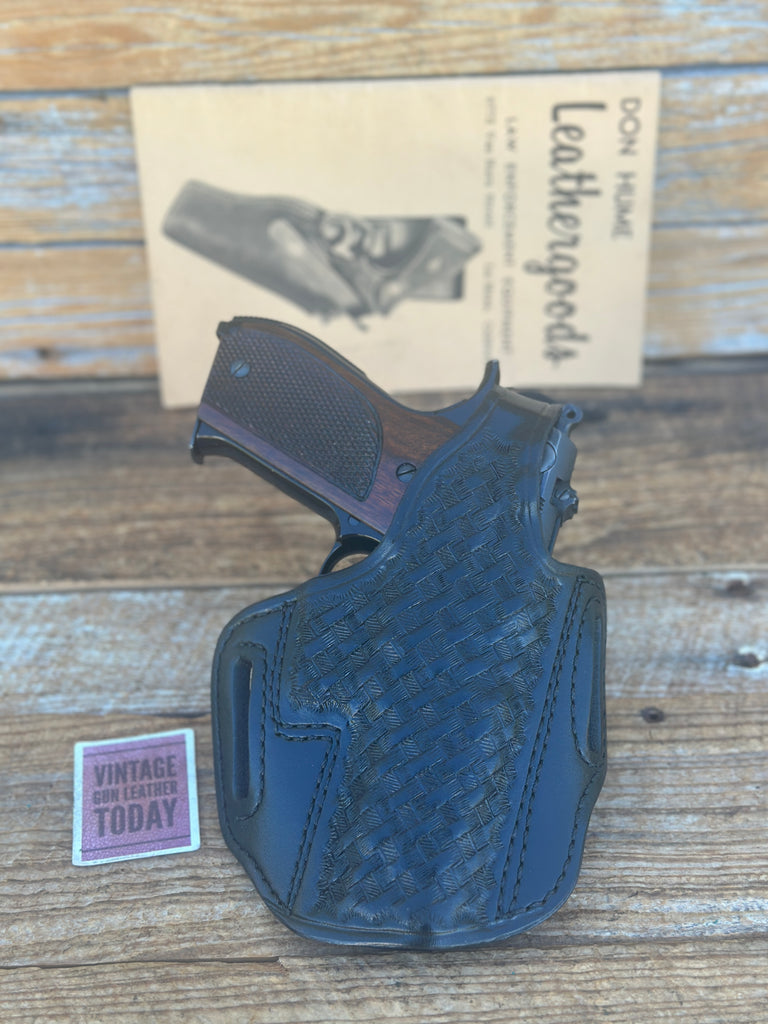 Vintage Don Hume H721 Black Basket Leather Holster for S&W 39 59 439 459 639 SQ