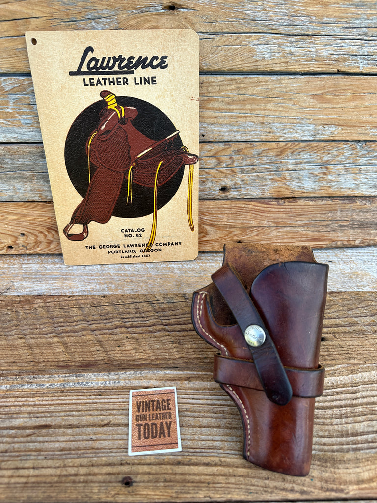 Vintage George Lawrence Brown Leather Holster For Charter Arms Revolver 3"