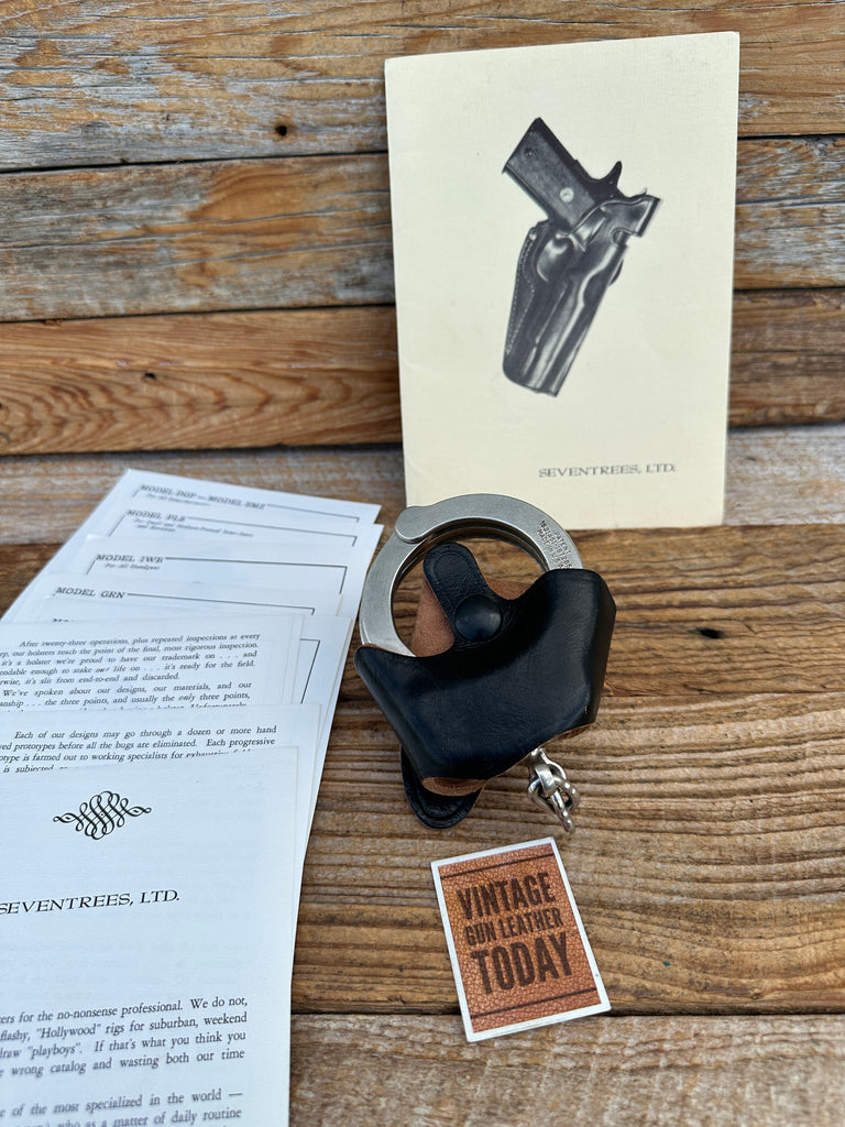 Vintage Paris Theodore Seventrees Black Leather Chain Cuff Handcuff Case N.I.S.