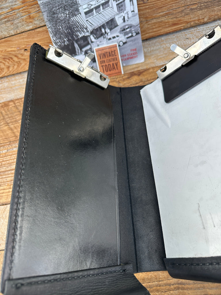 Vintage Tex Shoemaker 1970- 1980 Black Plain Leather Citation Book Holder #9