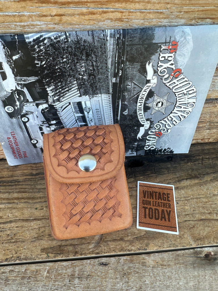 Tex Shoemaker Police EMS EMT Duty Brown Leather Cigarette Glove Accessory Pouch