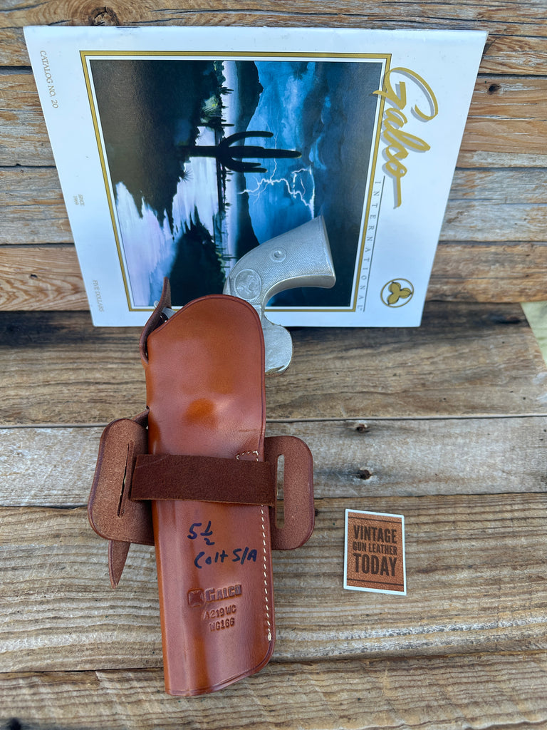 Galco Brown LeatherOWB Holster For Ruger Blackhawk Colt SAA Vaquero 5.5"