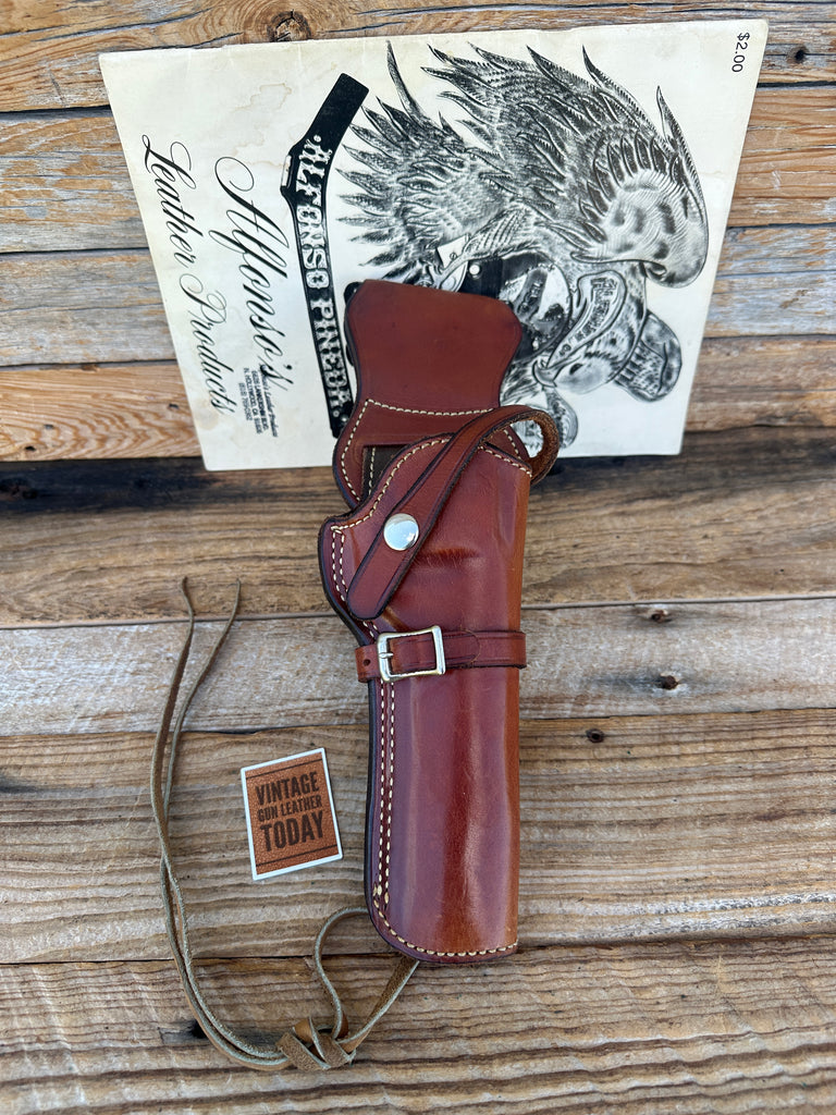 Alfonsos Brown Leather Lined Western Holster for 6" K Medium Frame Revolver #3