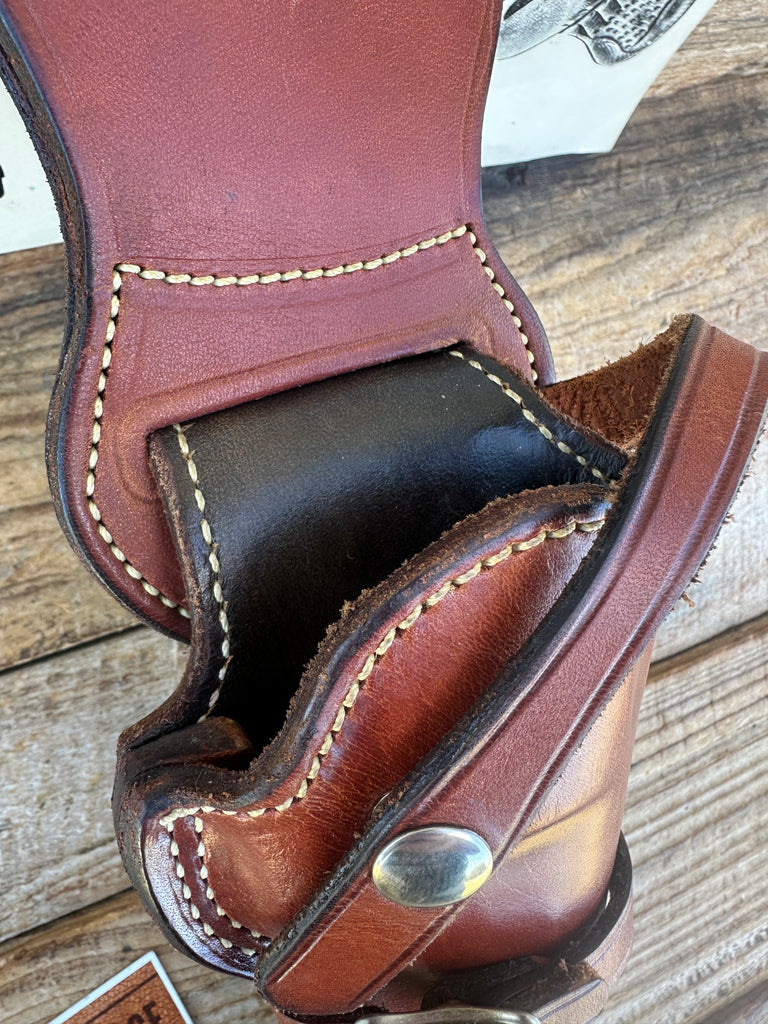 Alfonsos Brown Leather Lined Western Holster for 6" K Medium Frame Revolver #3