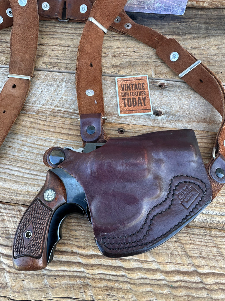 Vintage Desantis Brown Leather Shoulder Holster For S&W J Frame 36 37 60 2"