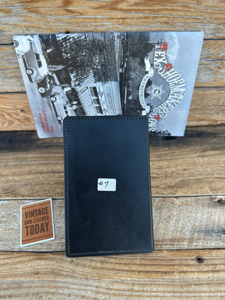 Vintage Tex Shoemaker Black Leather Double ID Wallet With Storage