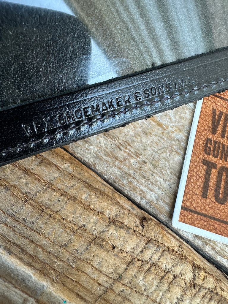 Vintage Tex Shoemaker Black Leather Double ID Wallet With Storage