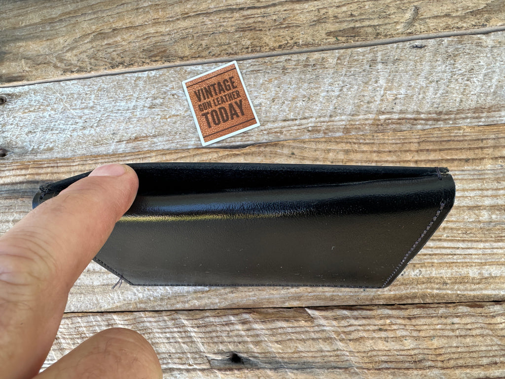 Vintage Tex Shoemaker Black Leather Double ID Wallet With Storage