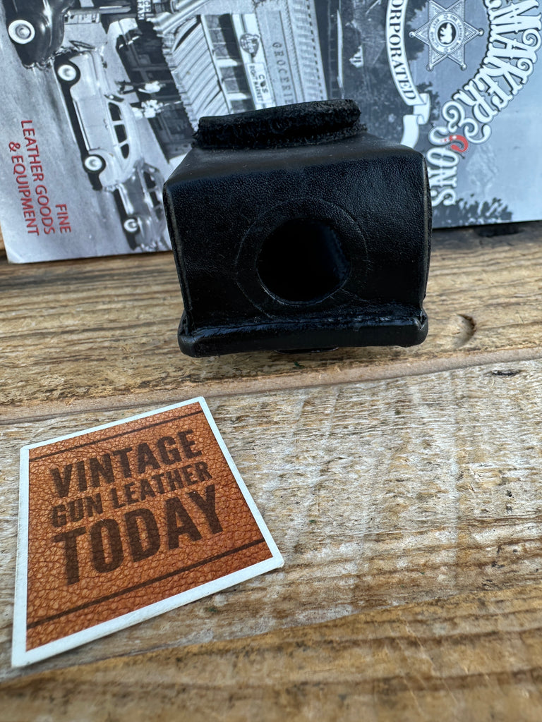 Vintage Tex Shoemaker Plain Black  Leather Multi Use Case 3.75" x 2" x 1.25"