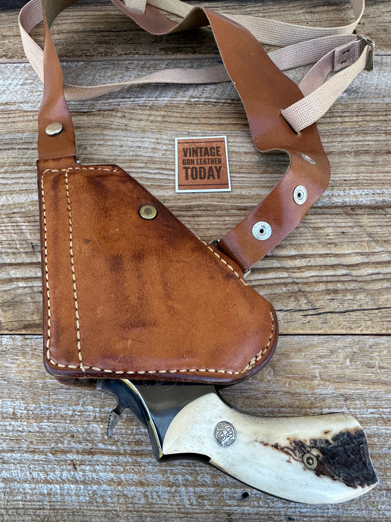 70's Bianchi 9R Leather Upside Down Shoulder Holster For Colt Smith S&W K 2.5"