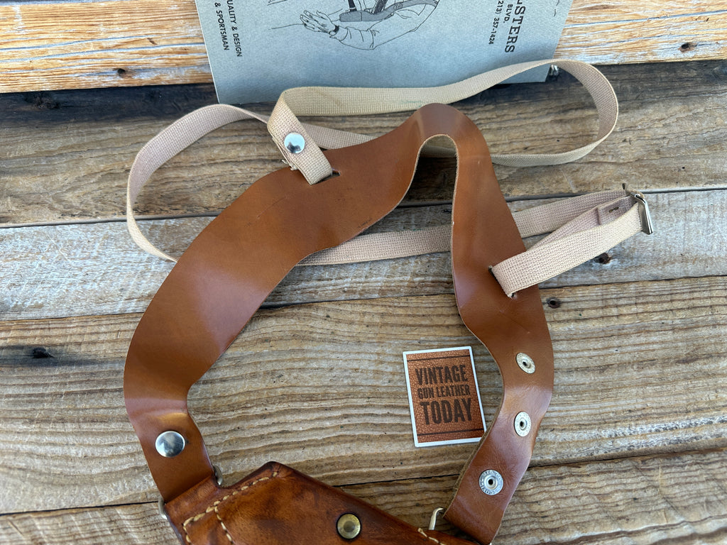 70's Bianchi 9R Leather Upside Down Shoulder Holster For Colt Smith S&W K 2.5"