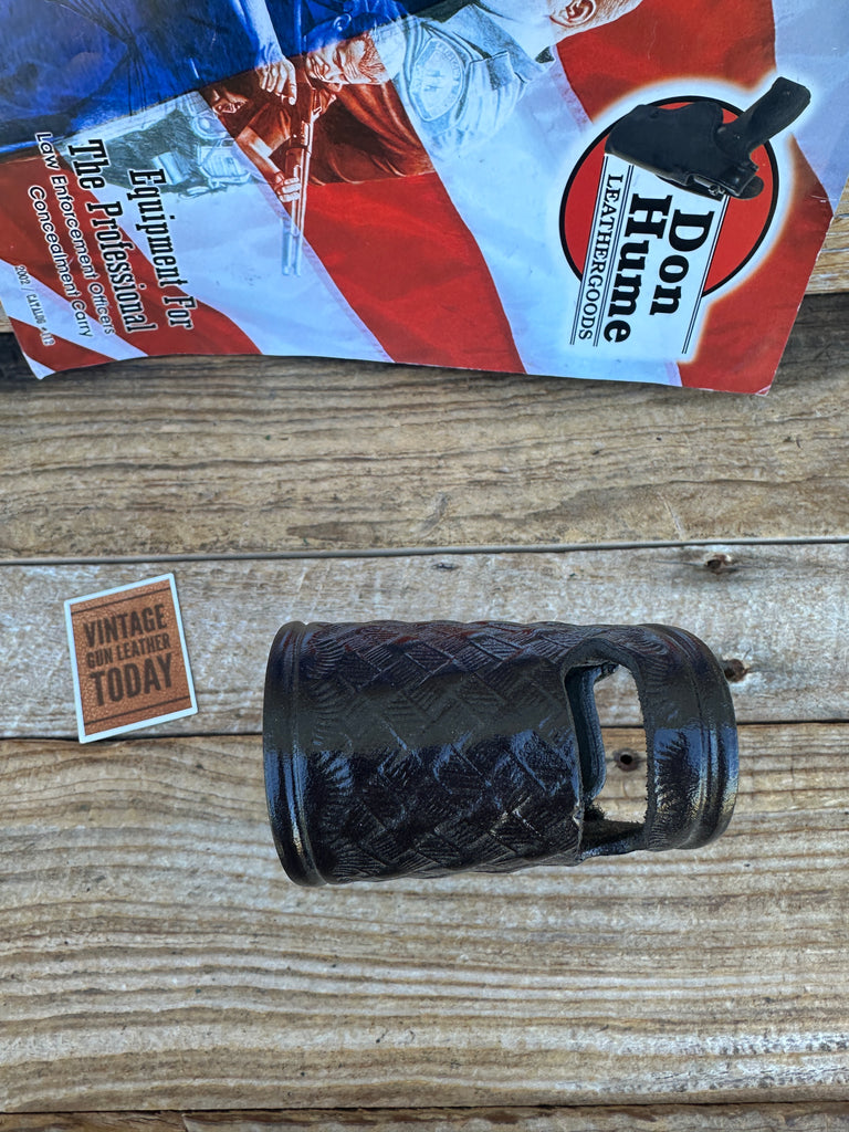 Don Hume C.P.H. MS Brown Basket Stamped Leather Duty Radio Communications Holder