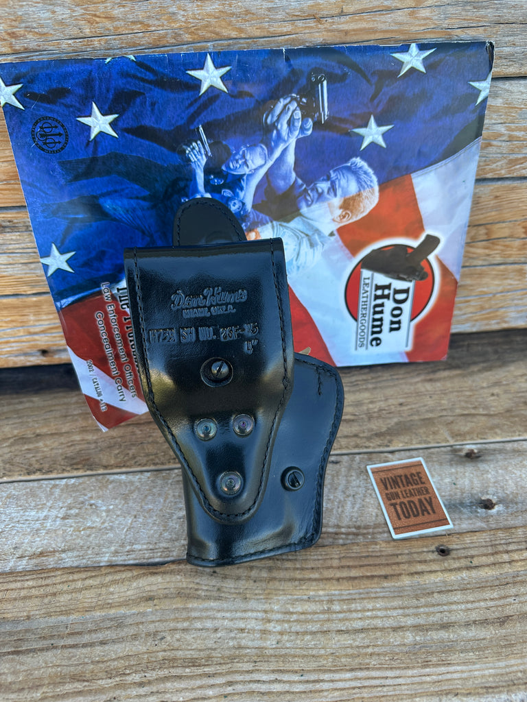 Don Hume H739 26F-45 4 Black  Leather Lined Duty Holster for Beretta Cougar 8045