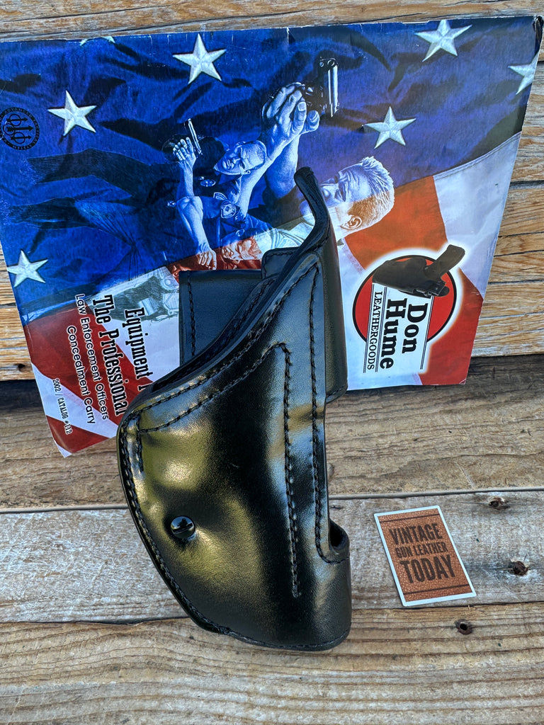 Don Hume Plain Black Leather Lined Holster H741 30-4 1/4" For Sig P220 P226