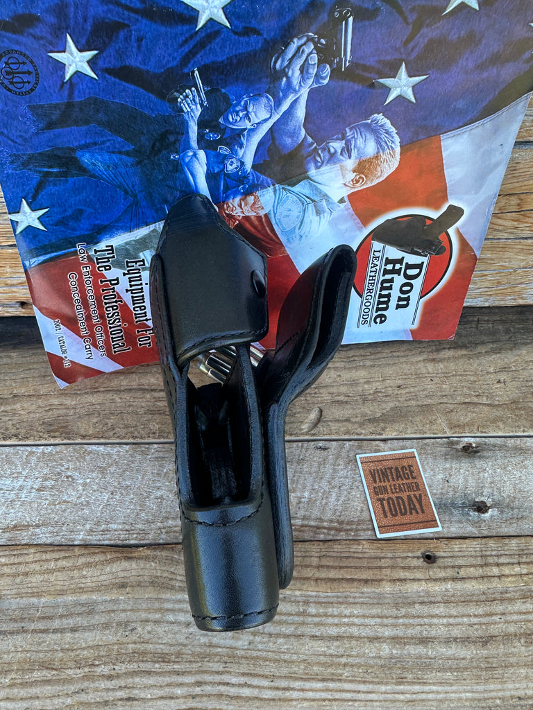 Don Hume Plain Black Leather Lined Holster H741 30-4 1/4" For Sig P220 P226