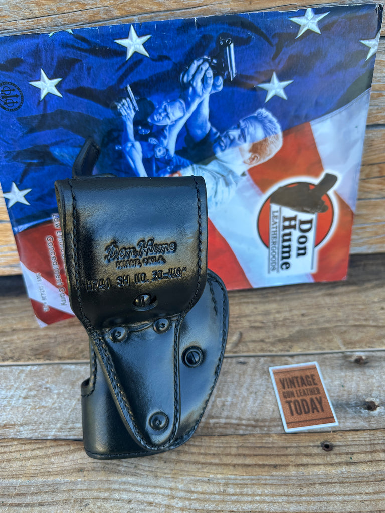 Don Hume Plain Black Leather Lined Holster H741 30-4 1/4" For Sig P220 P226