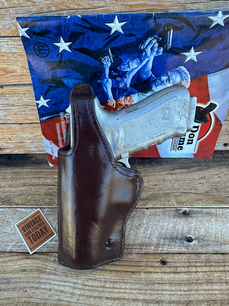 Vintage Don Hume Fairfax  Brown Leather Lined Duty Holster For GLOCK 17 22 31