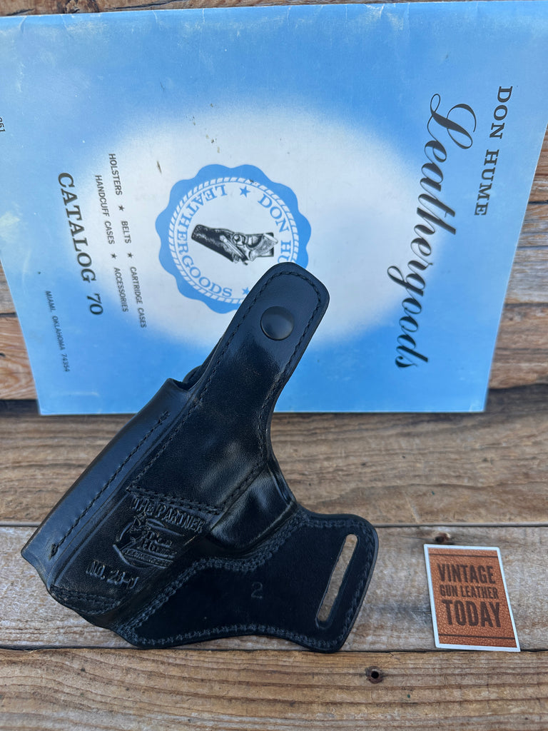 Don Hume Black Leather Cross Holster For Smith Wesson S&W 3913 Round Trigger