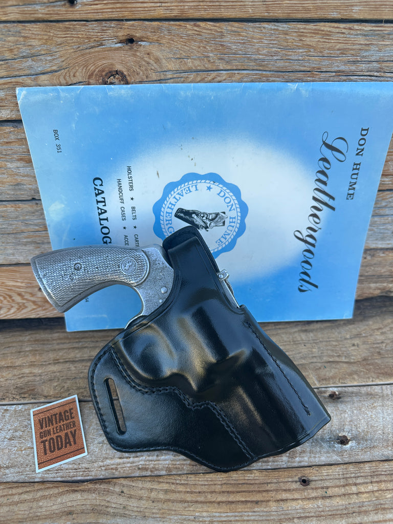Vintage Don Hume Black Leather Cross Holster Python Trooper 586 686 581 561 GP 3